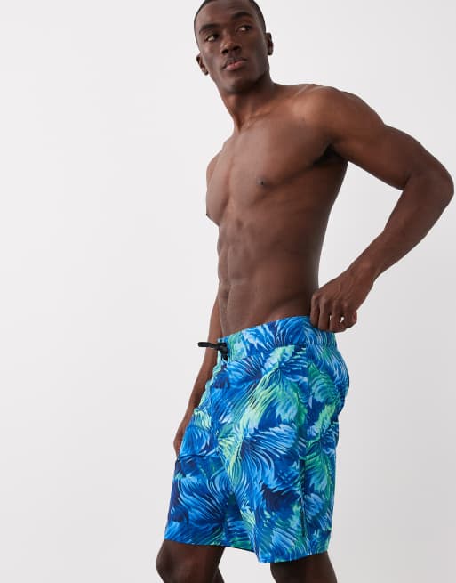 Speedo Lookout print 18'' board shorts in blue print, 3 of 5