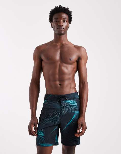 Speedo Lookout print 18'' board shorts in blue - view 1