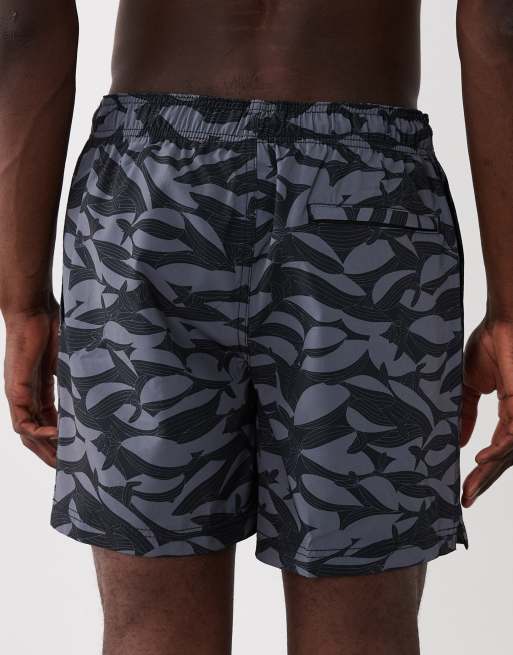 Speedo Mens printed 16'' redondo edge swim shorts in grey, 4 of 5