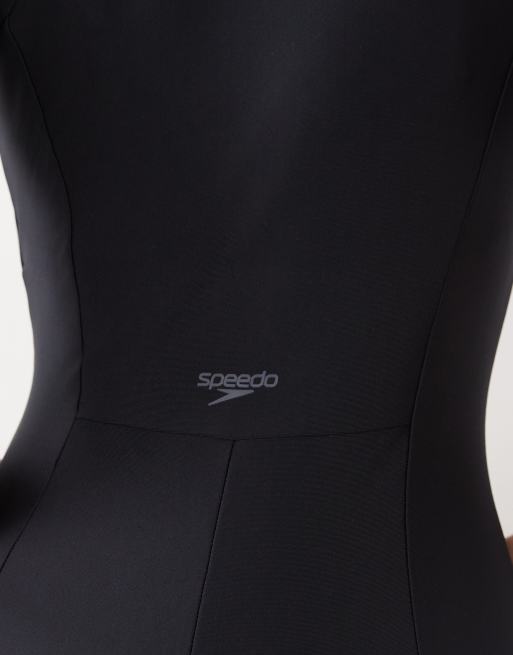 Speedo Modern coverage short sleeve legsuit in anthracite, 3 of 4