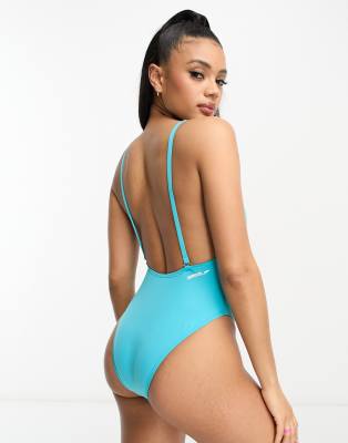 Multi Functional High Leg Swimsuit In Blue