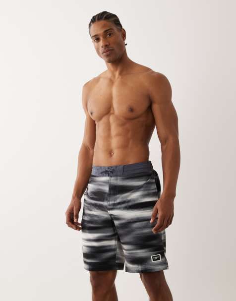 Speedo Print bondi 20" boardshort in black - view 1