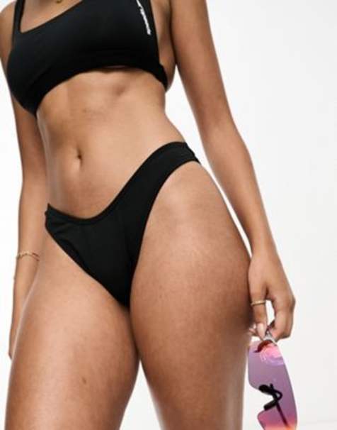 Speedo Solid scoop bikini bottom in black - view 1