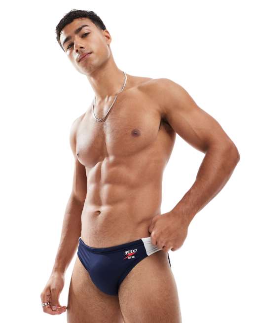 Speedo Swim bottoms 2'' colourblock swim brief in peacoat
