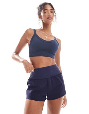 ASOS DESIGN seersucker swim shorts in short length in blue stripe 