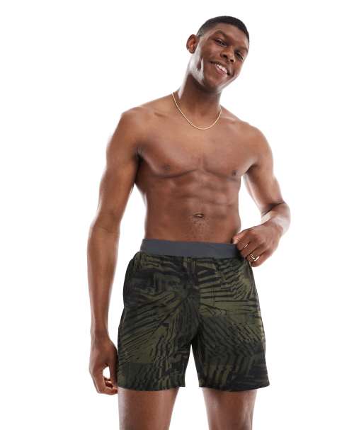 Speedo Swim shorts lookout print volley 16'' swim shorts in soft olive - view 1