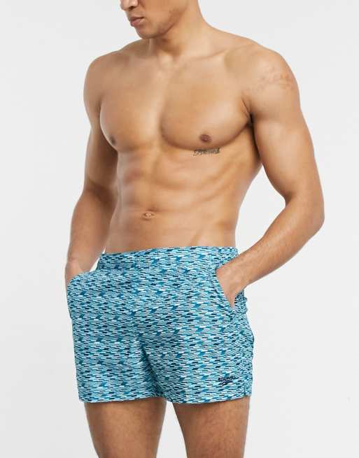 Speedo - Vintage - 14 inch zwemshort in marineblauw en blauw