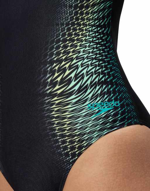 Speedo Women's digital printed medalist swimsuit in turquoise | ASOS