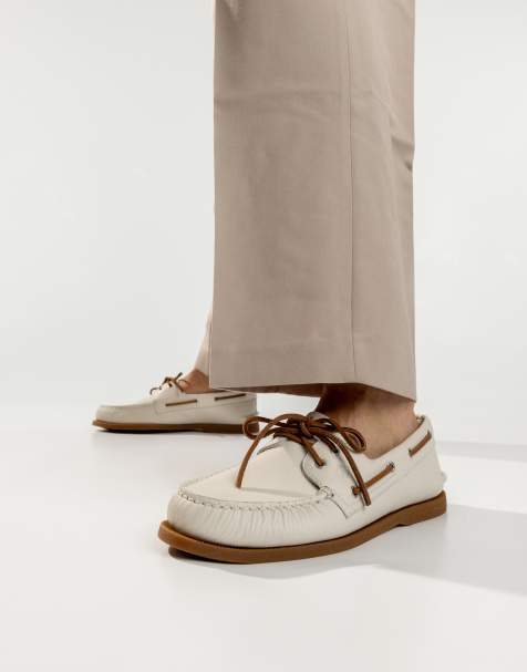 Sperry Authentic 2 eye boat shoe in white - view 1
