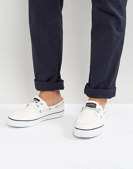 Sperry Topsider Bahama Boat Shoes in White | ASOS