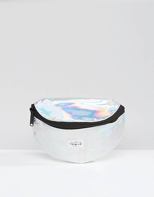 Spiral Fanny Pack in Silver Rave