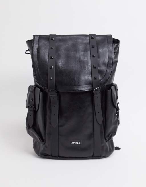 Spiral transporter backpack in black