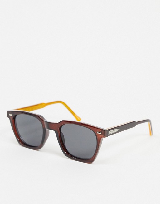 Spitfire Block Chain square sunglasses in brown
