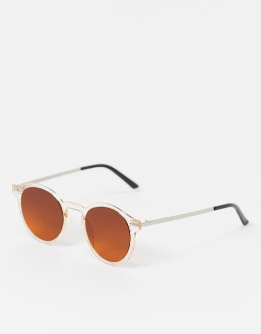 Spitfire British Summer round sunglasses in orange