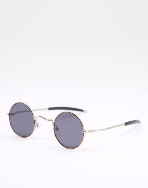 Spitfire - Chemistry - Occhiali da sole rotondi unisex tartarugati con lenti nere