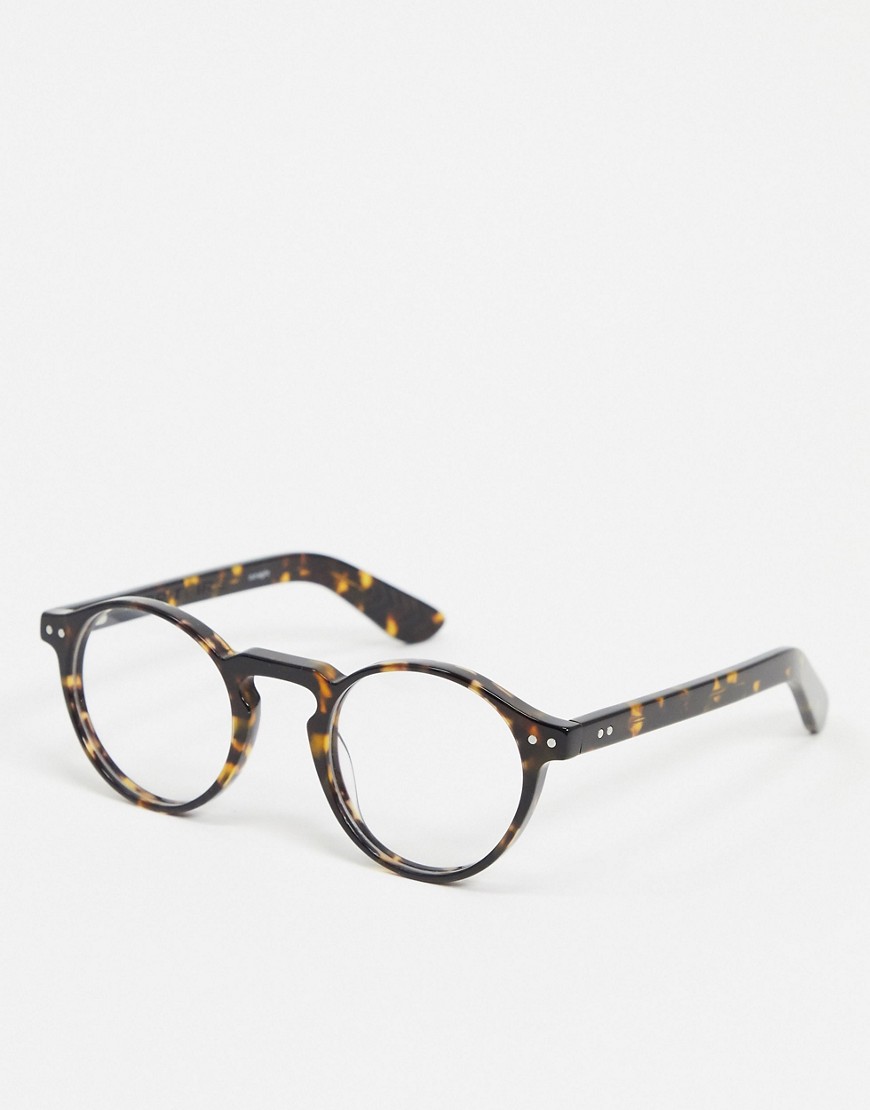 Spitfire Cut Eight round glasses in tort-Brown