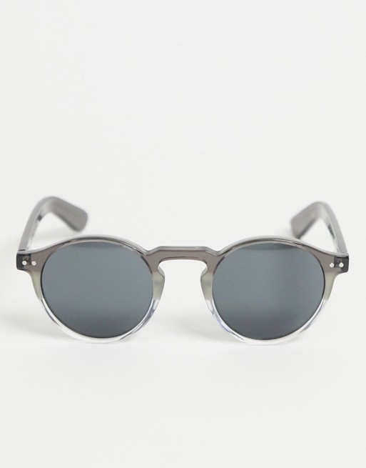 Spitfire Cut Eight round sunglasses in grey fade