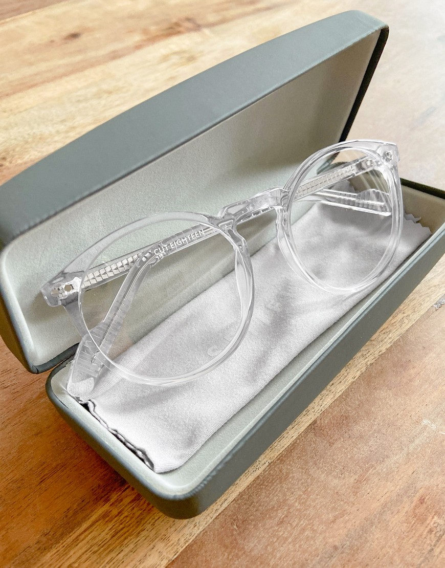 Spitfire Cut Eighteen unisex clear lens glasses in grey