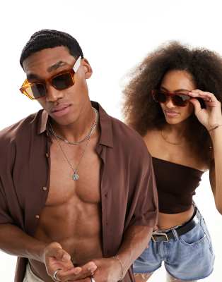 Spitfire cut eighty two square sunglasses in tortoiseshell-Brown 133568590