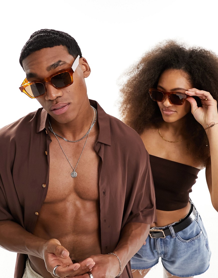 cut eighty two square sunglasses in tortoiseshell-Brown