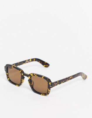 Spitfire – Cut Fifteen – Eckige Sonnenbrille in Dunkelbraun
