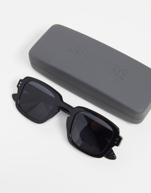 Square cut hotsell sunglasses black