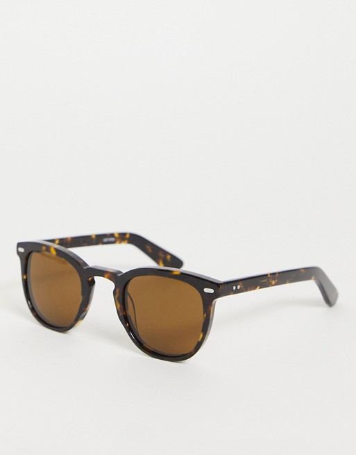 Spitfire Cut Nine unisex round sunglasses in brown tort