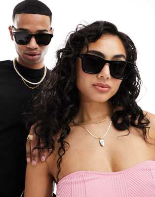 Spitfire Cut Ninety One Square Sunglasses In Black