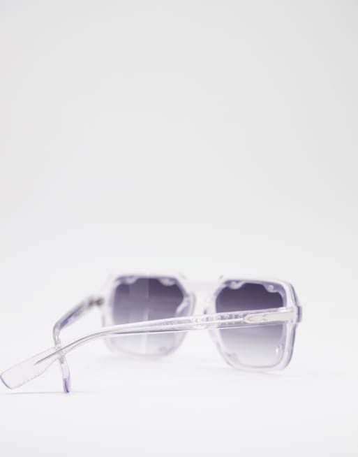 Spitfire – Cut Thirty – Duże okulary przeciwsłoneczne unisex w okrągłych, przezroczystych oprawkach, 4 z 4