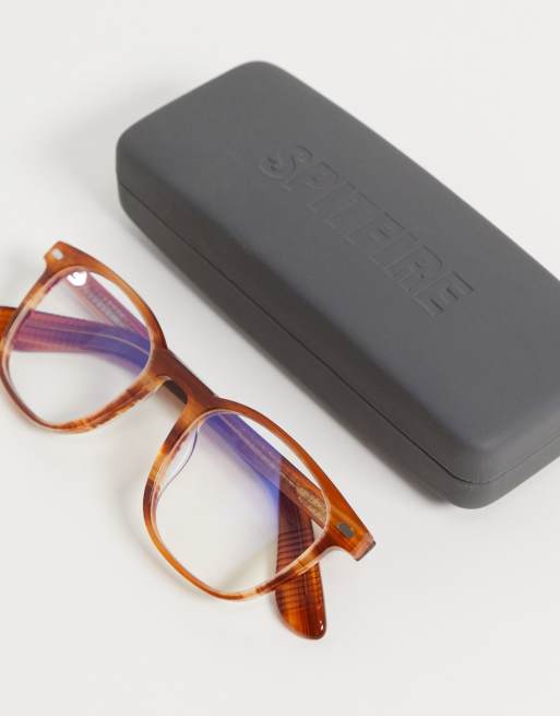 Spitfire – Cut Twenty Four – Eckige Blaulichtfilter-Brille in Schildpattoptik für Damen, 4 von 4