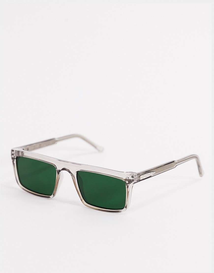 Spitfire - Deltoid - Gröna fyrkantiga solglasögon i tunn modell