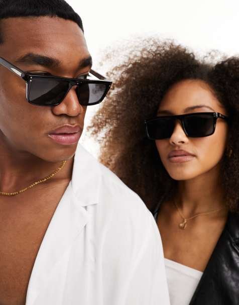 ASOS Wrap Around Sunglasses in Black for Men