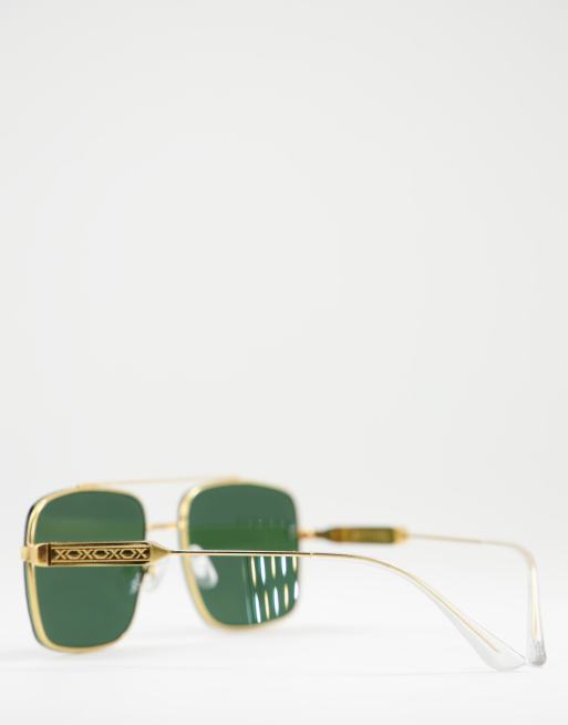 Spitfire - Devon Weekender - Lunettes de soleil aviateur avec verres verts, 2 de 4