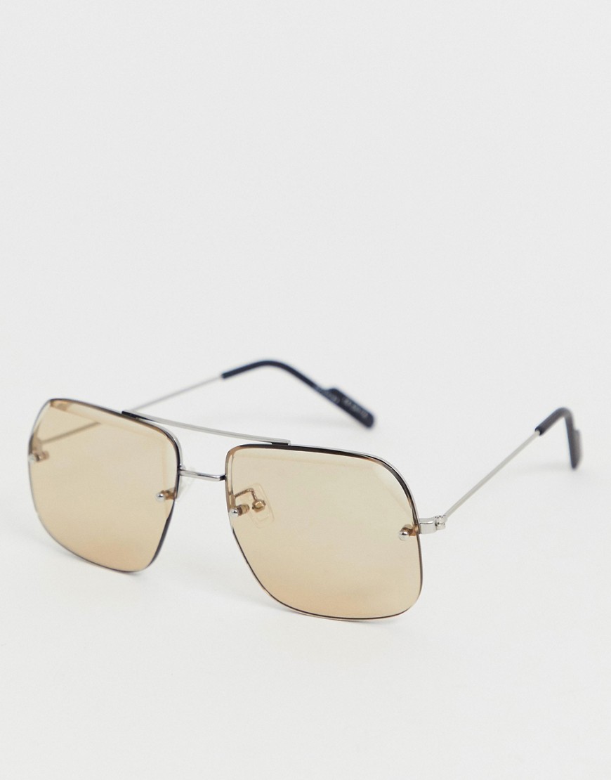 Spitfire – Eckige Sonnenbrille In Silber No Size