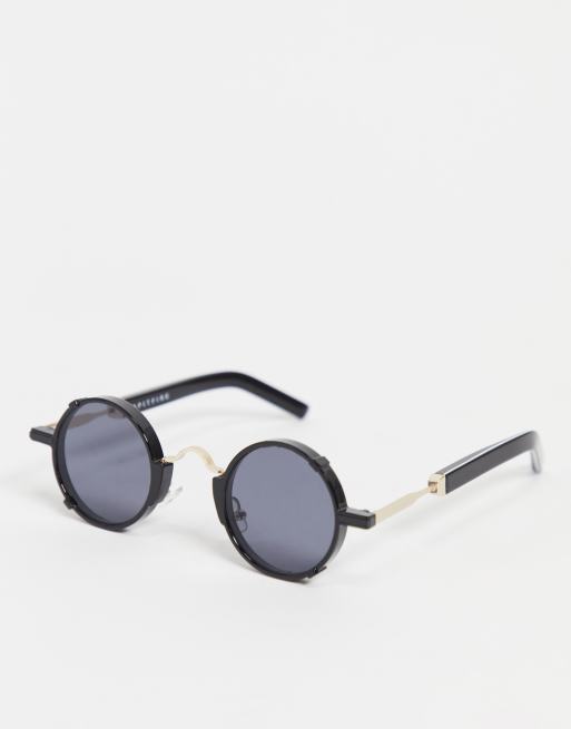 Spitfire – Euph 2 – Runde Unisex-Sonnenbrille in Schwarz