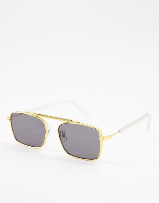 Spitfire Jodrell unisex flatbrow metal sunglasses in gold