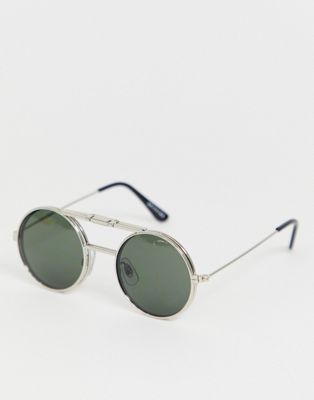 Spitfire - Lennon - Ronde flip-up zonnebril in groen-Goud