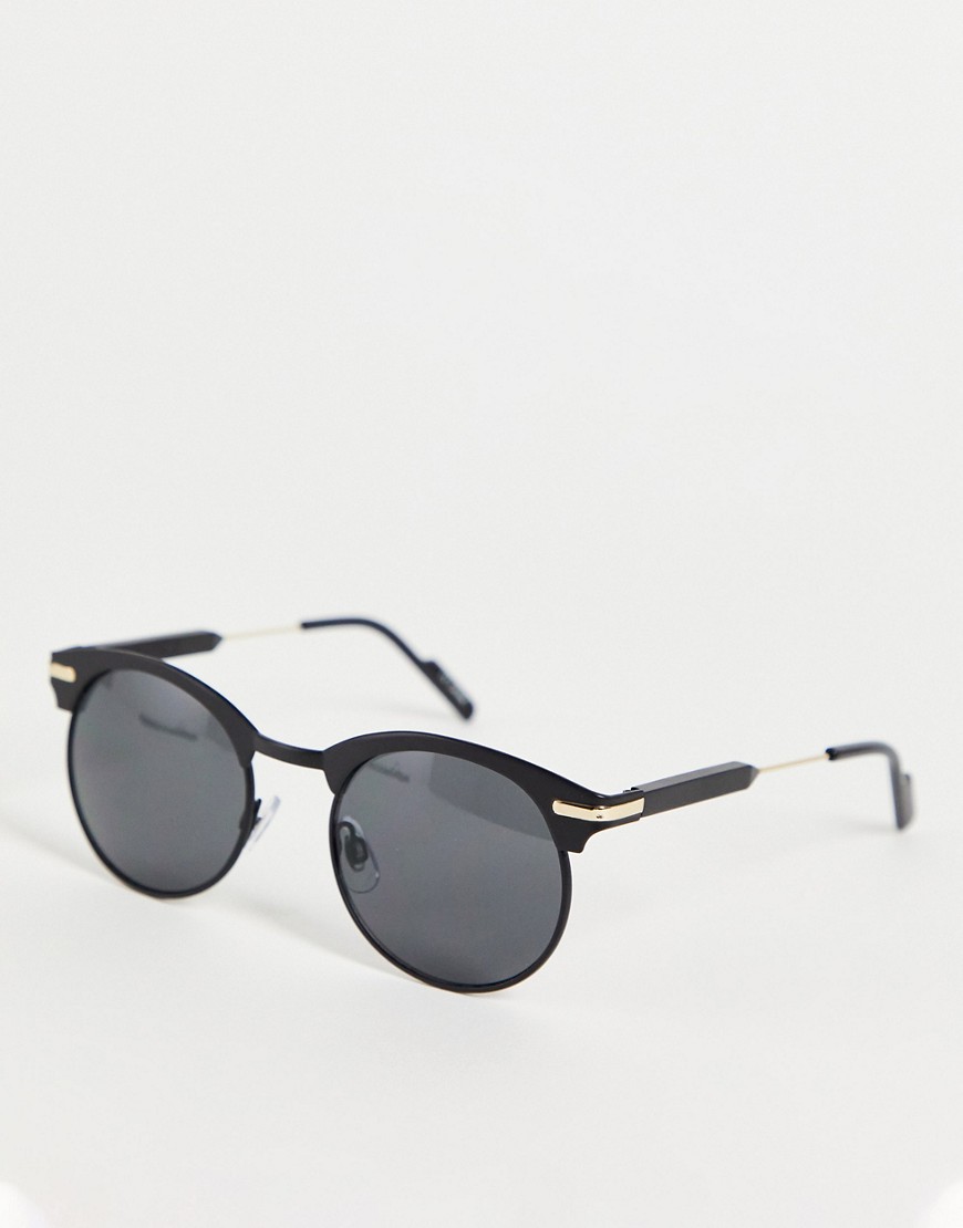 Spitfire Peak 80 unisex round sunglasses in black