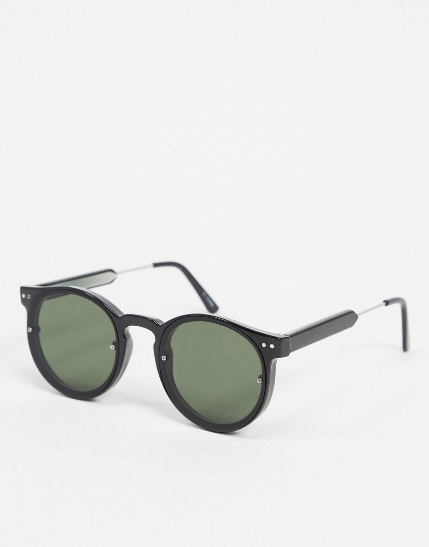 Spitfire - Post Punk - Ronde zonnebril in zwart