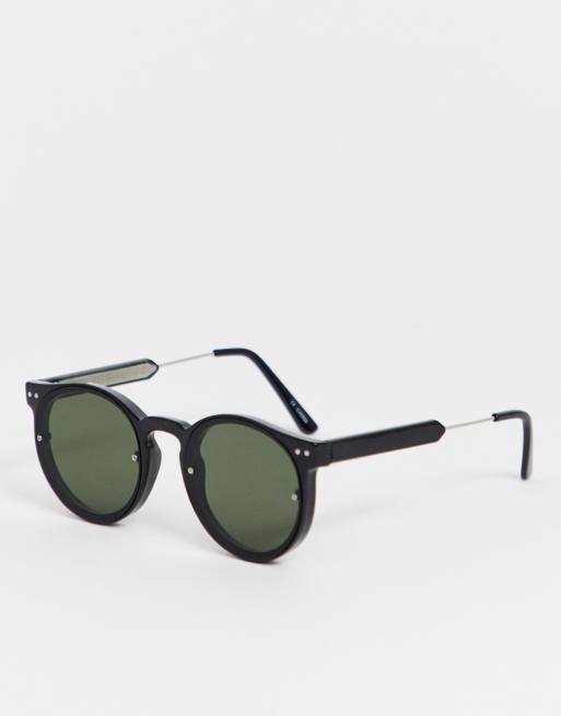 Spitfire Post Punk round sunglasses in black