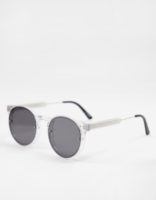 Clear round store sunglasses