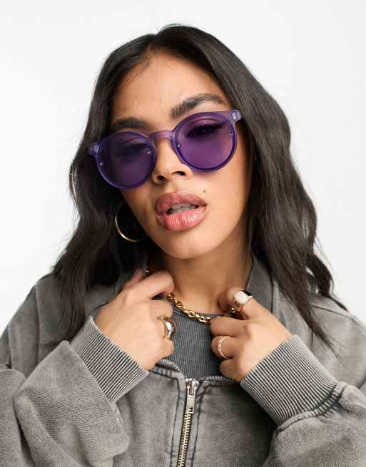 Spitfire – Post Punk – Runde Festival-Sonnenbrille in Flieder – exklusiv bei ASOS, 3 von 4