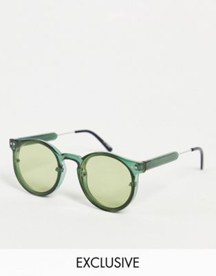 Spitfire Post Punk unisex sunglasses with tonal lens in olive green - exclusive to ASOS - ASOS Price Checker