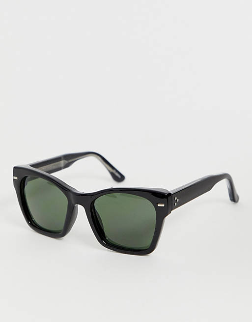 Spitfire square sunglasses in black