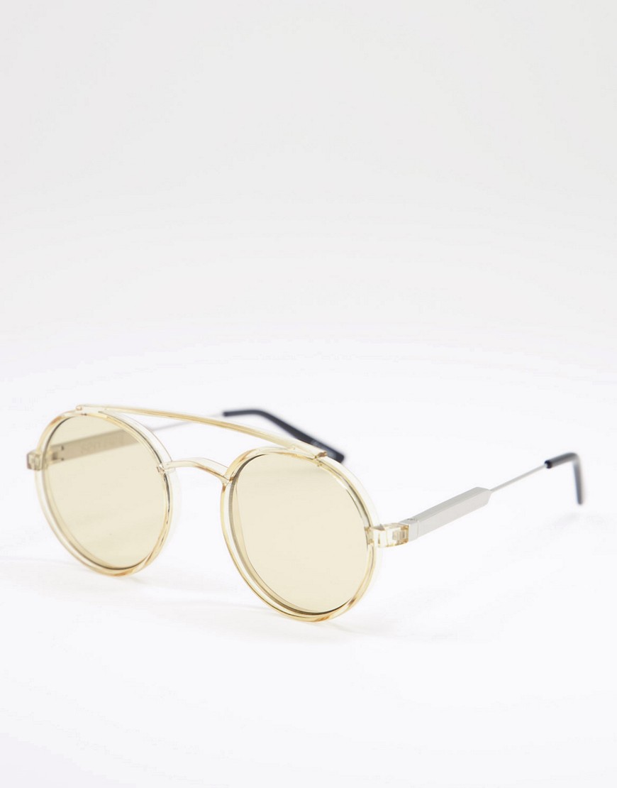 Spitfire - Stay Rad - Ronde zonnebril voor dames met bruine glazen in bruin