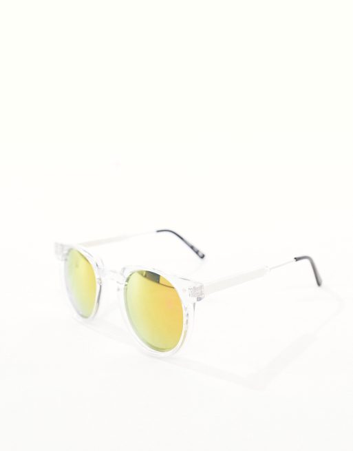 Aviator Sunglasses Occhiali Lenti Arancioni Trasparenti Occhiali