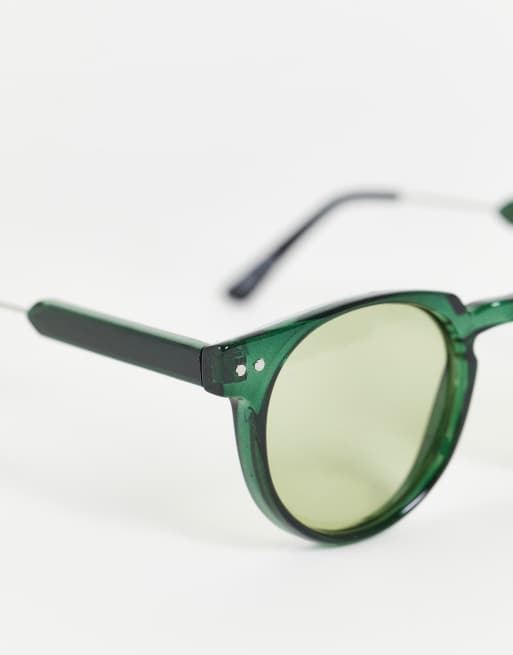 Spitfire - Teddy Boy - Ronde zonnebril in olijfgroen met glazen in dezelfde tint, exclusief bij ASOS, 4 van 4