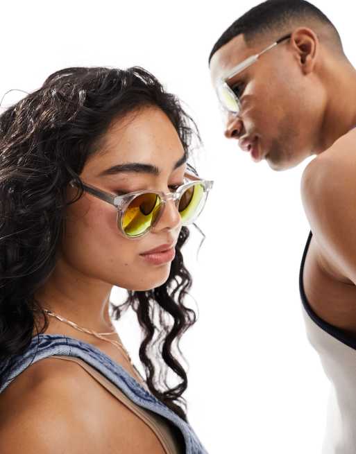 Clear round sunglasses best sale