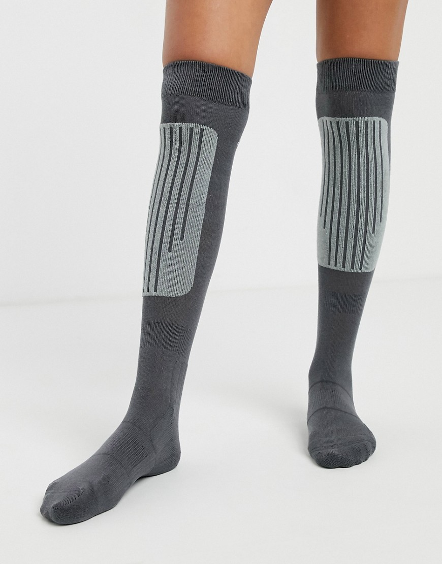 Спортивные горнолыжные носки эбонитово и серебристо-серого цвета Dare 2b-Серый