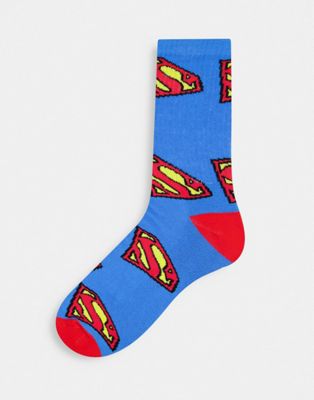 фото Спортивные носки со знаком супермена asos design-голубой